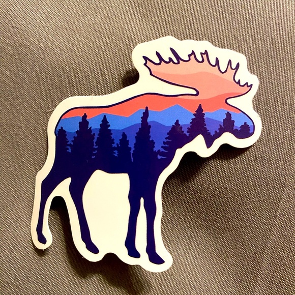 🌈20/$12🌈 Moose Silhouette Design Sticker - Picture 1 of 3